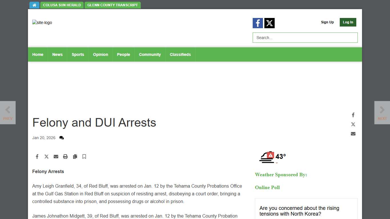 Felony and DUI Arrests Corning Observer appeal-democrat.com